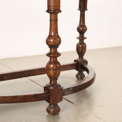 Semi-Circular Console Walnut Italy XVII-XVIII Century