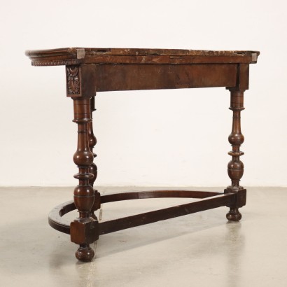 Semi-Circular Console Walnut Italy XVII-XVIII Century