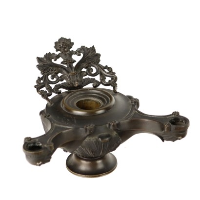 Lantern Bronze with Inkwell Italy XIX Century