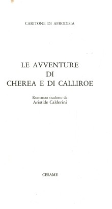 Le avventure di Cherea e di Calliroe