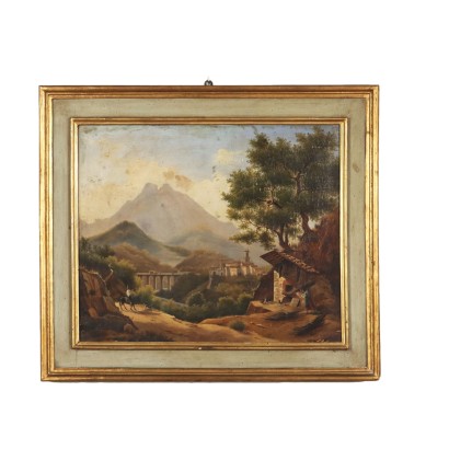 Tableau de Giacomo Micheroux Huile sur Toile Four à Pain XIXe Siècle