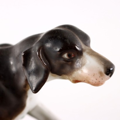 antiques, ceramics, ceramic antiques, ancient ceramics, ancient Italian ceramics, antique ceramics, neoclassical ceramics, 19th century ceramics, Porcelain paperweight with Dog from C