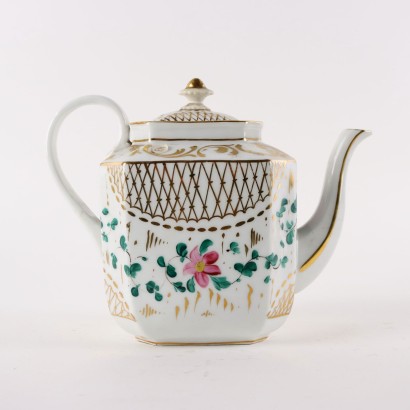 antigüedades, cerámica, antigüedades de cerámica, cerámica antigua, cerámica antigua italiana, cerámica antigua, cerámica neoclásica, cerámica del siglo XIX, servicio de té y café de porcelana