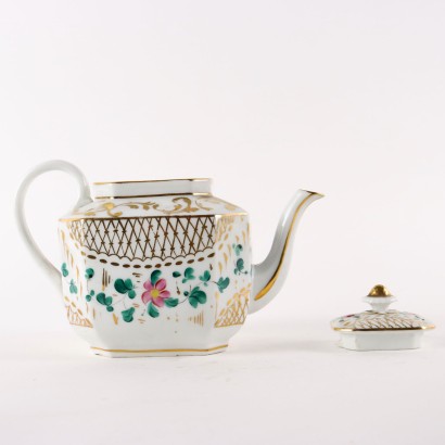 antiques, ceramics, ceramic antiques, ancient ceramics, ancient Italian ceramics, antique ceramics, neoclassical ceramics, 19th century ceramics, Porcelain Tea and Coffee Service