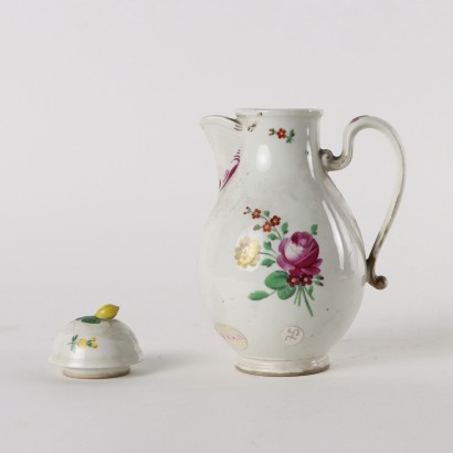 antigüedades, cerámica, antigüedades de cerámica, cerámica antigua, cerámica italiana antigua, cerámica antigua, cerámica neoclásica, cerámica del siglo XIX, cafetera de porcelana de Viena