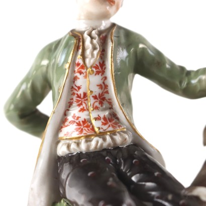 Sculpture Porcelaine Meissen Jeune Courtisan Allemagne \'800 Céramiques