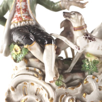 Sculpture Porcelaine Meissen Jeune Courtisan Allemagne \'800 Céramiques