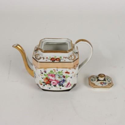 antigüedades, cerámica, antigüedades de cerámica, cerámica antigua, cerámica antigua italiana, cerámica antigua, cerámica neoclásica, cerámica del siglo XIX, juego de té de porcelana