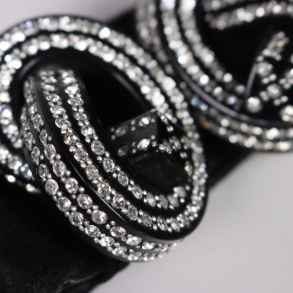 Cintura Vintage Nera con Strass