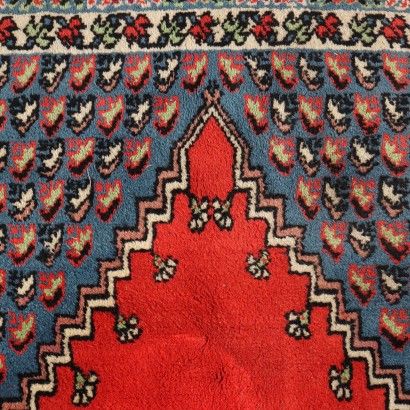 Vintage Melas Carpet Turkey 102x63 In Cotton Wool Big Knot \'900