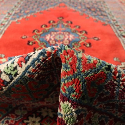 Vintage Melas Carpet Turkey 102x63 In Cotton Wool Big Knot \'900