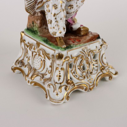 Ancient Perfume Holder Porcelain France \'800 Gilded Oriental Sculpture