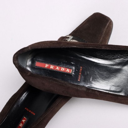 Mocasines Prada de ante con tacón