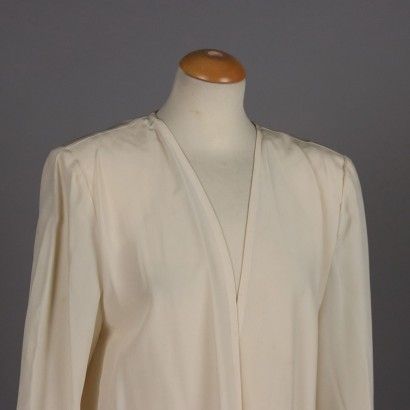 Veste Vintage Mila Schön Soie Taille M Couleur Crème Milan 1980