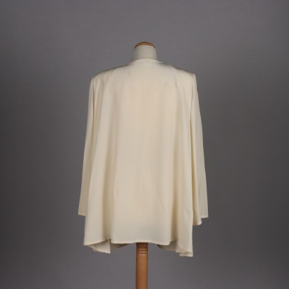 Veste Vintage Mila Schön Soie Taille M Couleur Crème Milan 1980