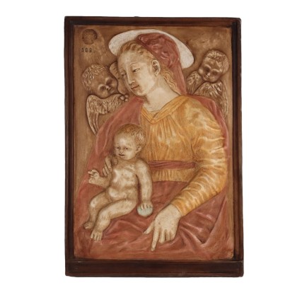 Madonna with Child Bas-relief in plaster