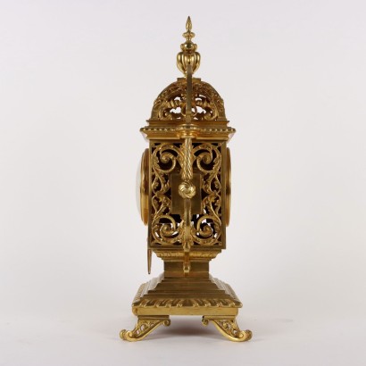 Triptych Gilt Bronze Clock