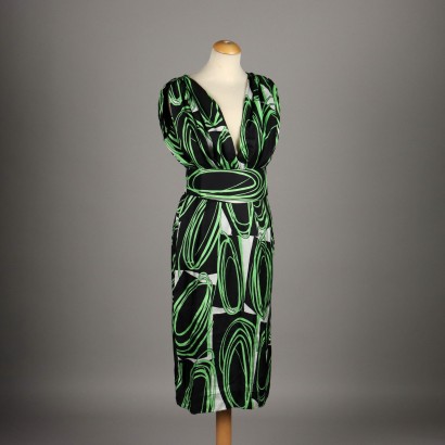 Robe Vintage Noire et Verte