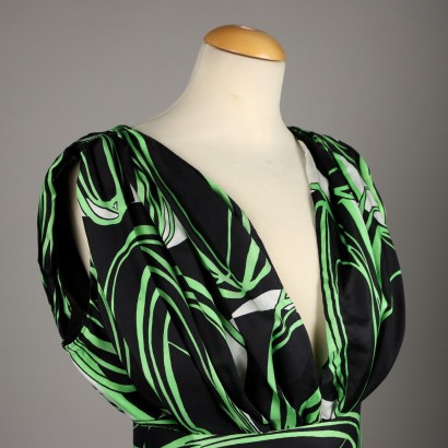 Robe Vintage Noire et Verte