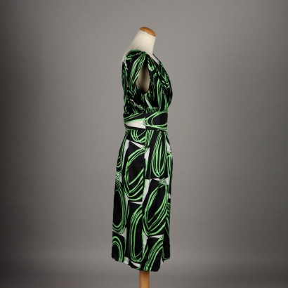 Robe Vintage Noire et Verte