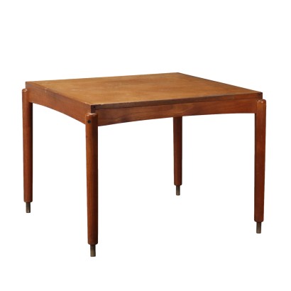 Table Vintage Italie Années 60 Plaquée en Teak Bois Massif