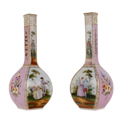 Pair of Dresden Porcelain Vases