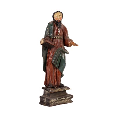 Statue Saint Paul En Bois Sculpté