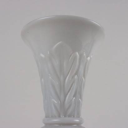 Pair of milky glass vases