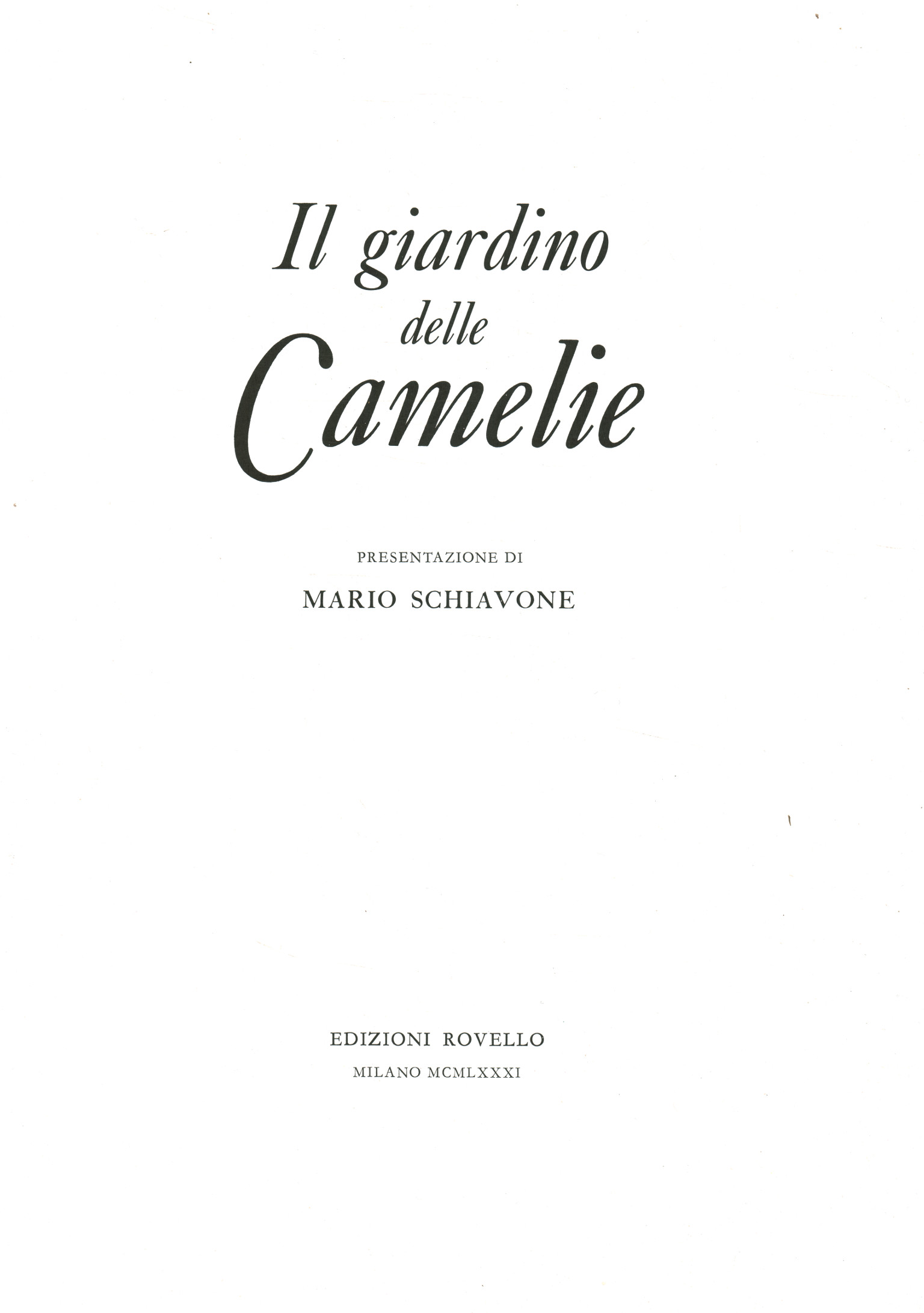 Il giardino delle Camelie