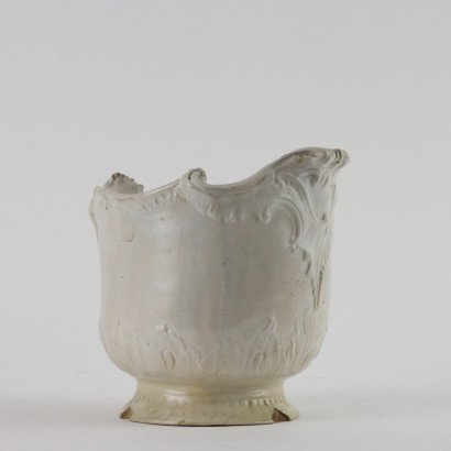 Cachepot in White Majolica