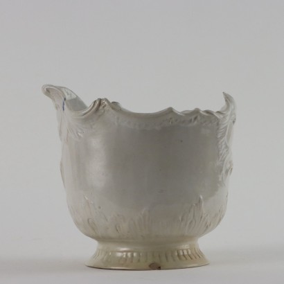 Cachepot in White Majolica