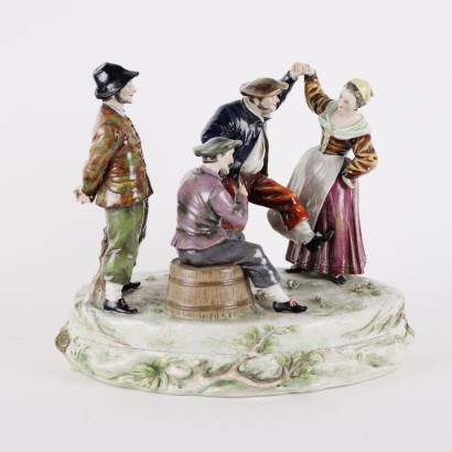 Groupe sculptural en porcelaine de Turing