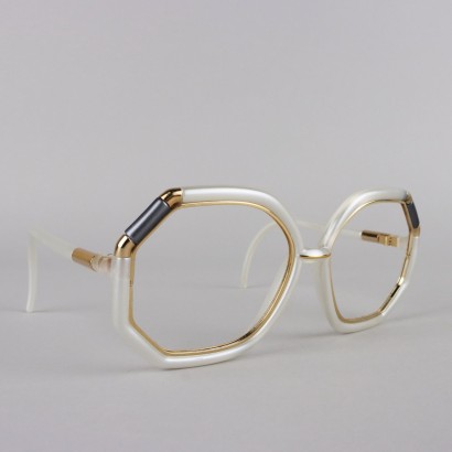 Ted Lapidus Glasses White Silver