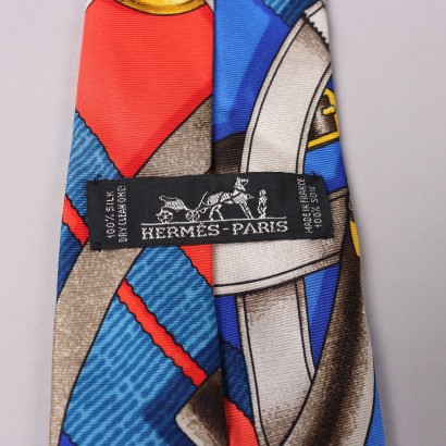 Hermes Colored Vintage Tie ,Hermès Colored Vintage Tie