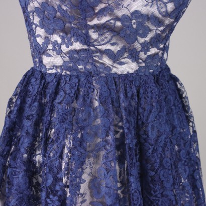 Vestido Vintage en Encaje Azul