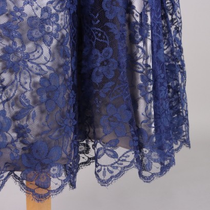 Robe Vintage en Dentelle Bleue