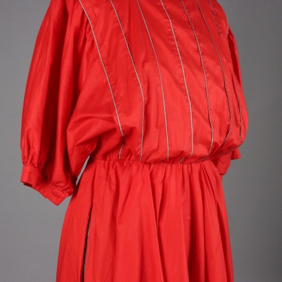 Robe en coton rouge vintage