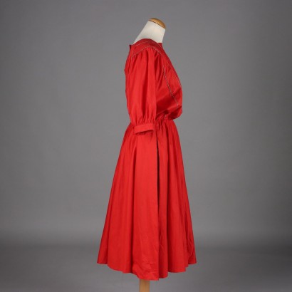 Robe en coton rouge vintage