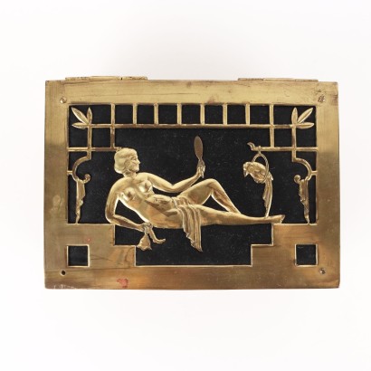 Art-Deco-Box aus Bronze und Tess