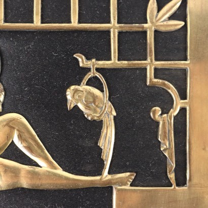 Art-Deco-Box aus Bronze und Tess