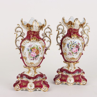 Pair of Old Porcelain Vases P