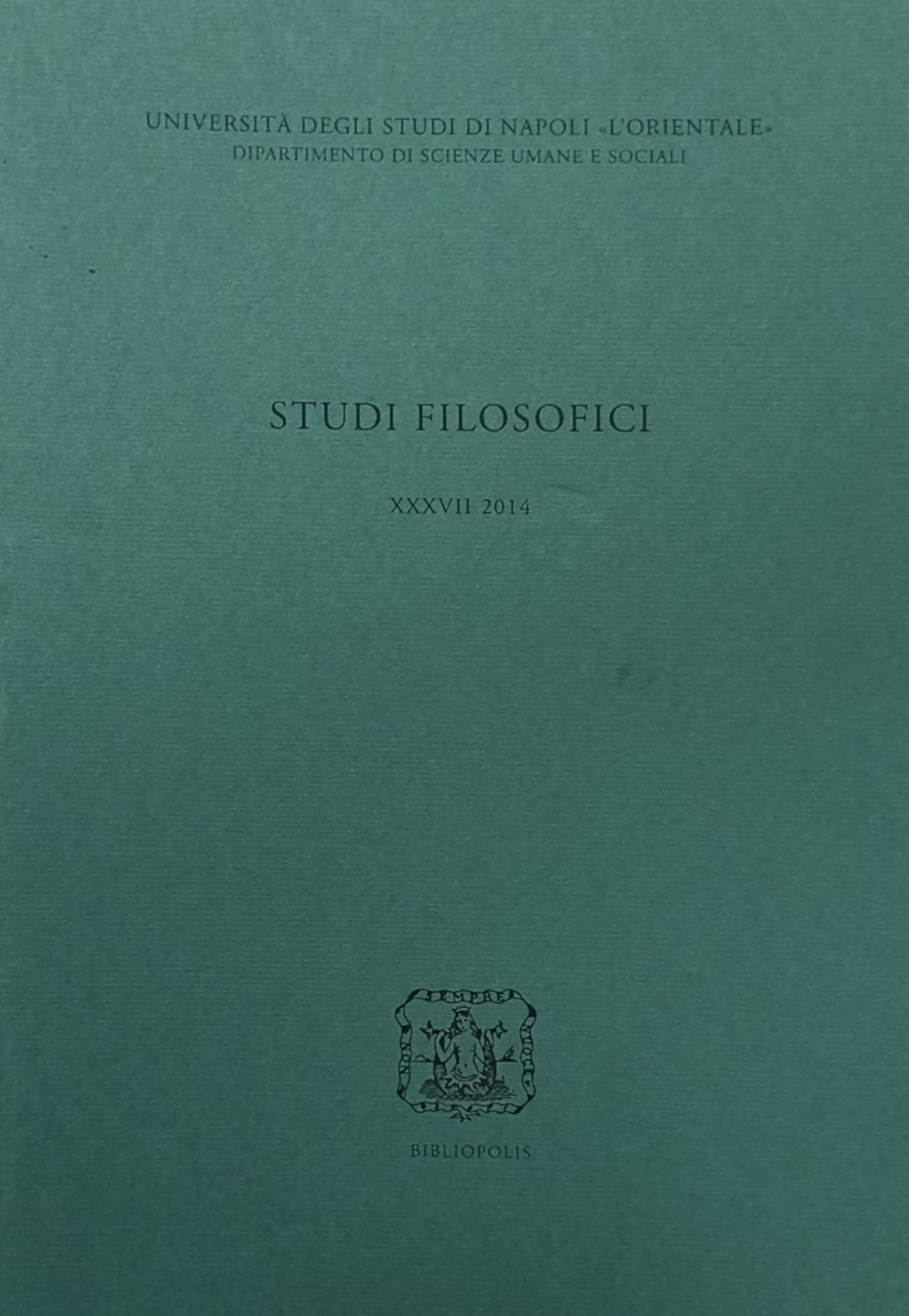 Estudios filosóficos XXXVII 2014