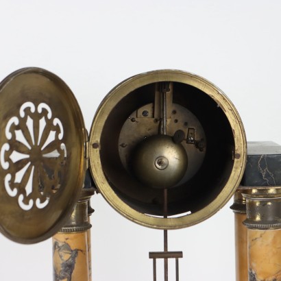 Marble and Bronze Temple Clock