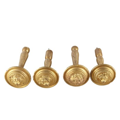 Curtain tiebacks in Golden Wood