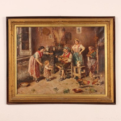 Painting with Scene from Concertino domestic,Concertino domestic,Giuseppe Giardiello,Giuseppe Giardiello,Giuseppe Giardiello,Giuseppe Giardiello,Giuseppe Giardiello,Giuseppe Giardiello