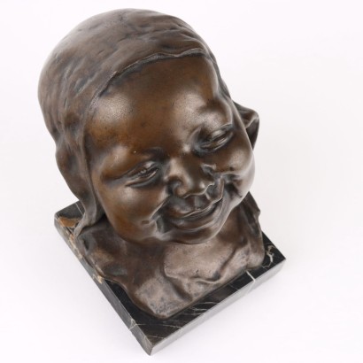 Tête d'Enfant en Bronze