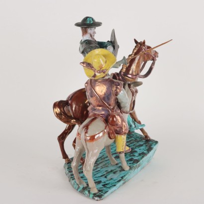 Don Quichotte et Sancho Panza Terre cuite