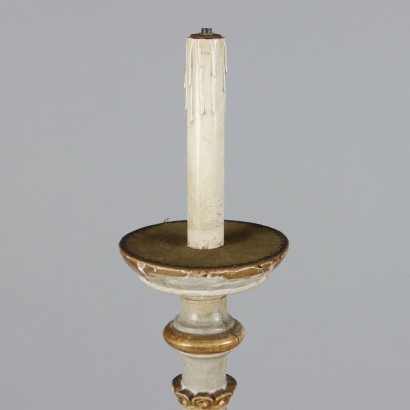 19th Century Eclectic Wooden Torche Holder