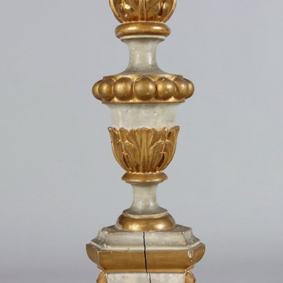 19th Century Eclectic Wooden Torche Holder