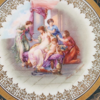 Groupe de soucoupes en porcelaine Vi